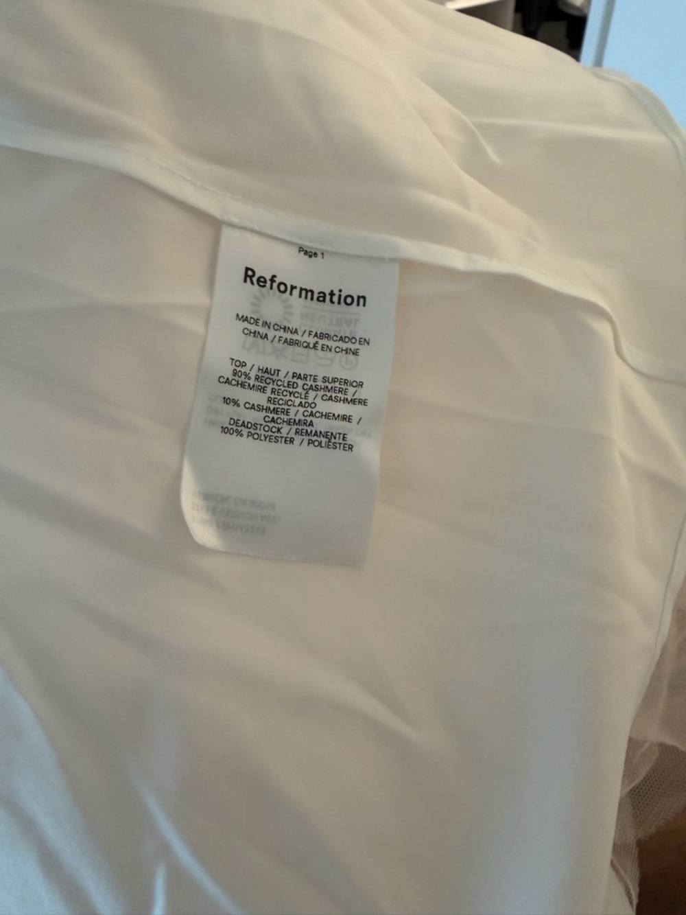 Reformation Sable cashmere Strapless Cream Tulle Mini Dress - Picture 7 of 9